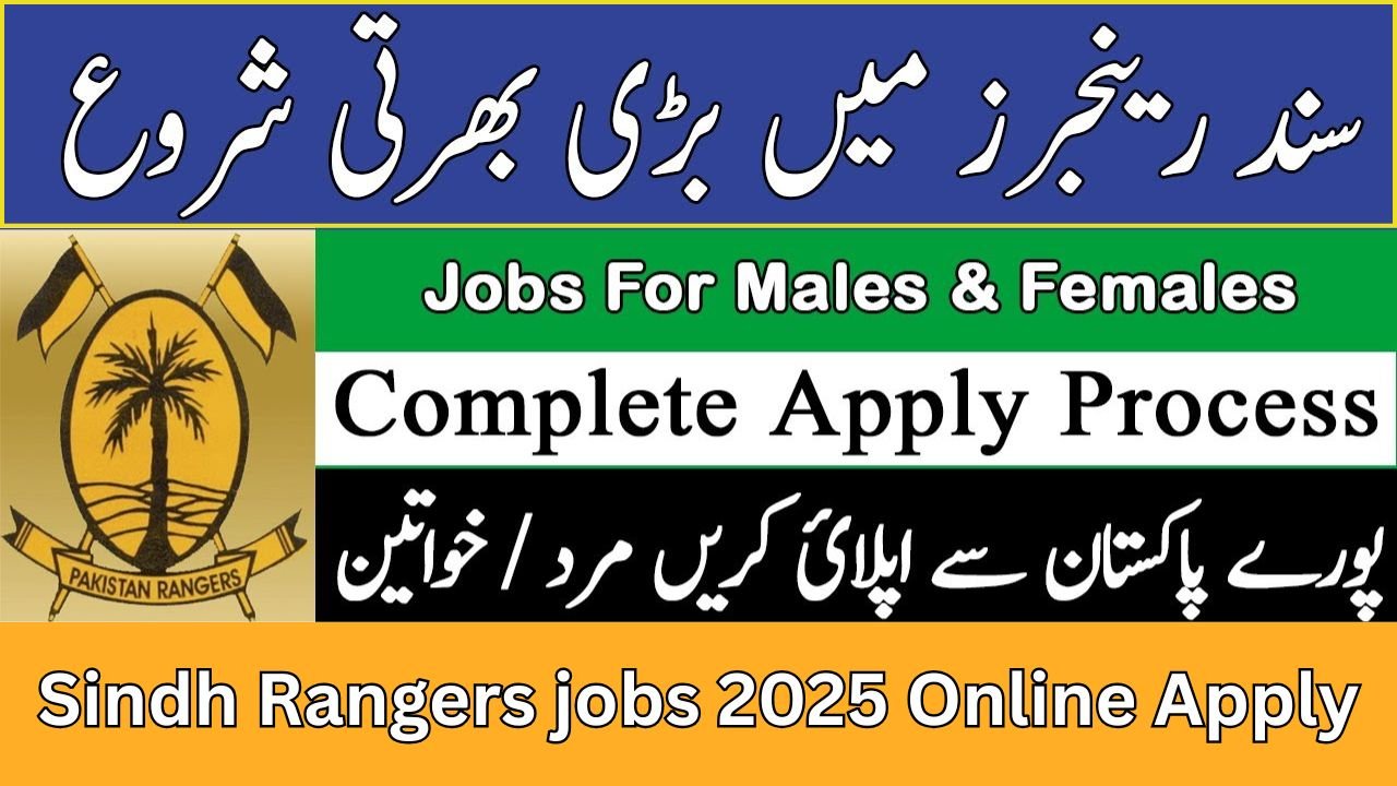 Sindh Rangers jobs 2025 Online Apply
